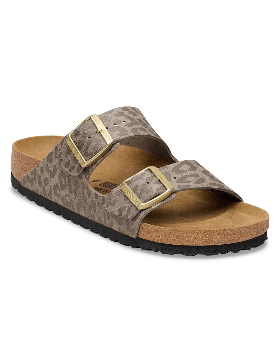 Sandalia arizona syn leo gray taupe animal print para mujer Sandalia arizona syn leo gray taupe animal print para mujer