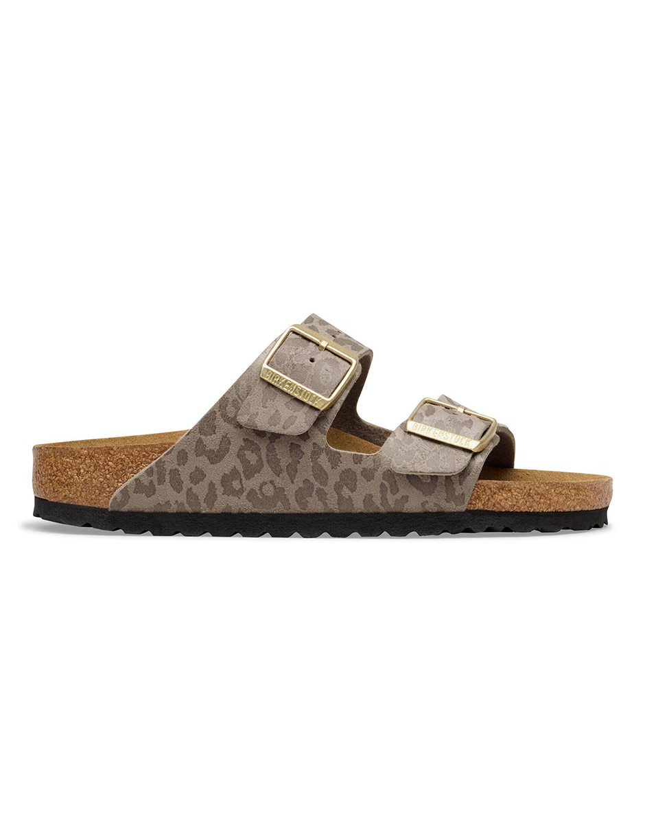 Sandalia arizona syn leo gray taupe animal print para mujer 2