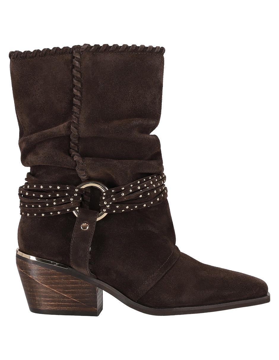 Bota arriba del tobillo de piel para mujer 4