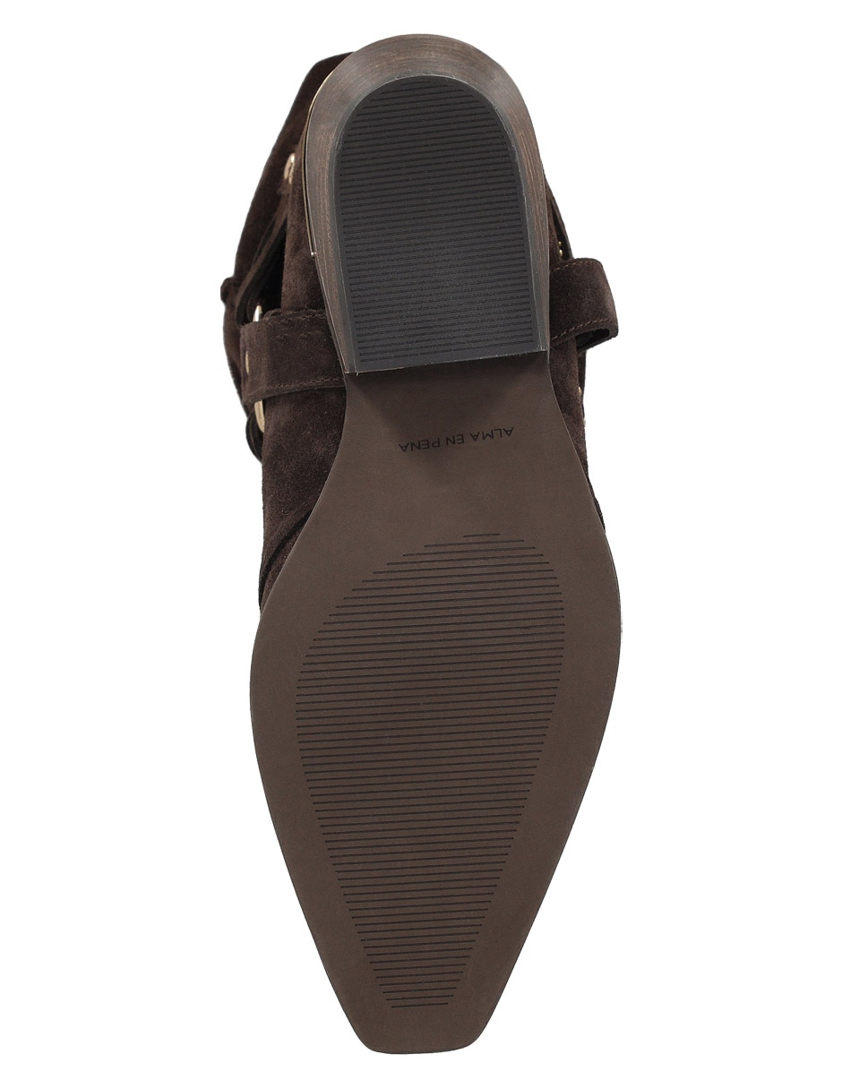 Bota arriba del tobillo de piel para mujer 5