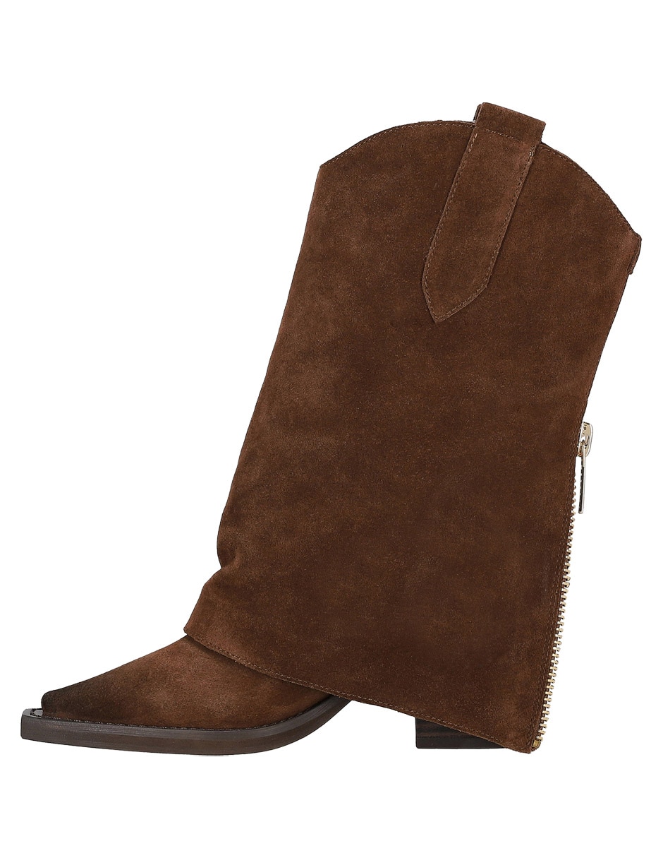 Bota media pierna de piel para mujer 4