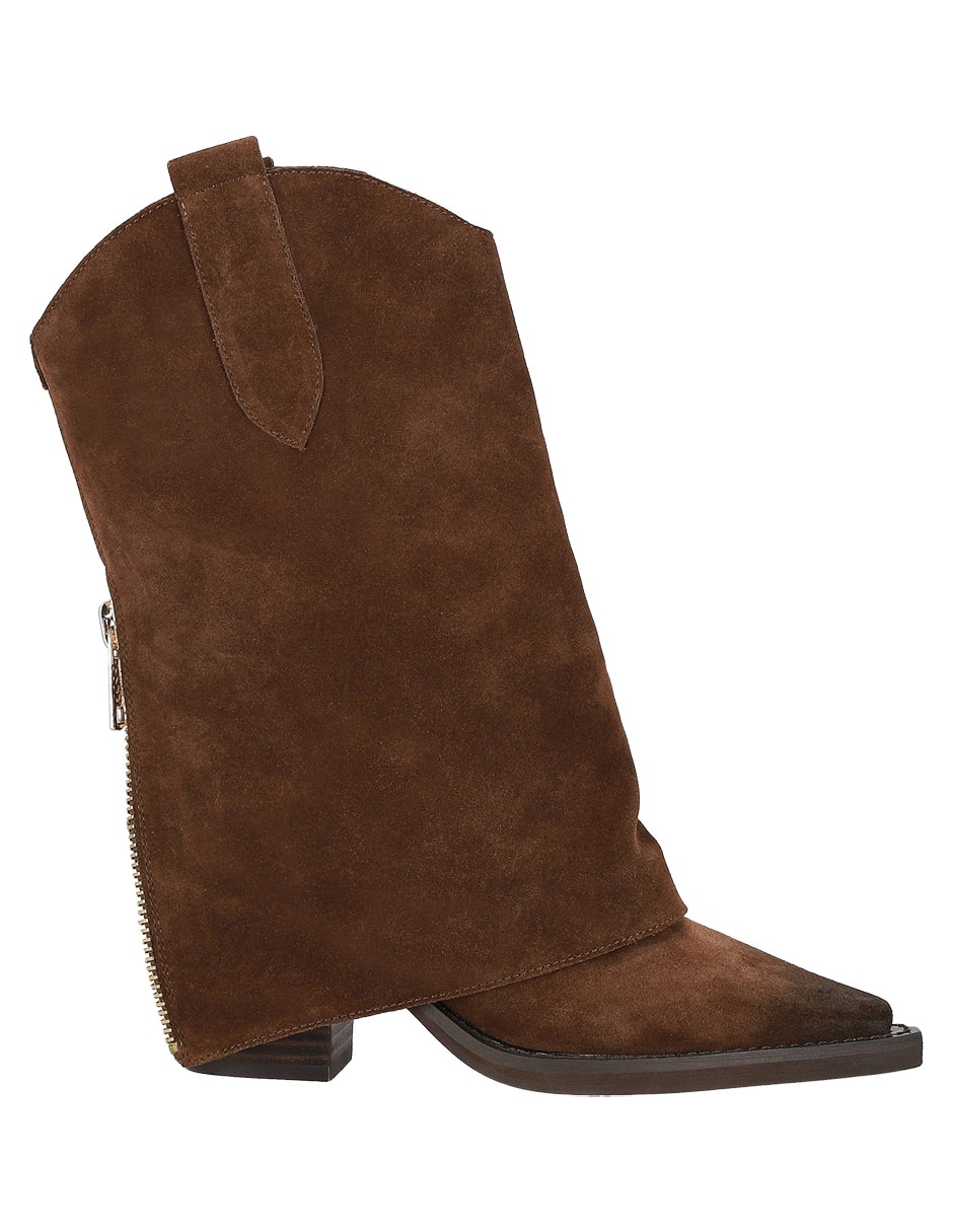 Bota media pierna de piel para mujer 5