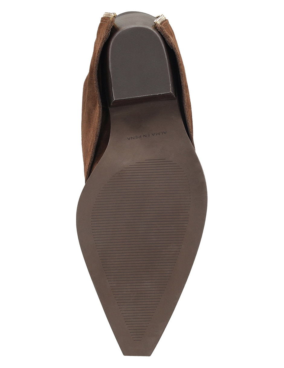 Bota media pierna de piel para mujer 6