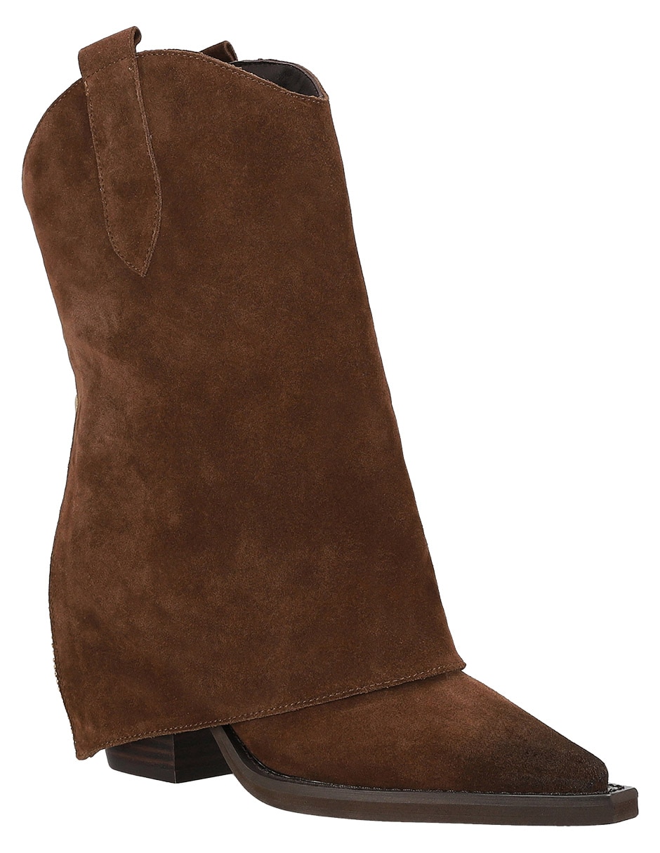 Bota media pierna de piel para mujer 8