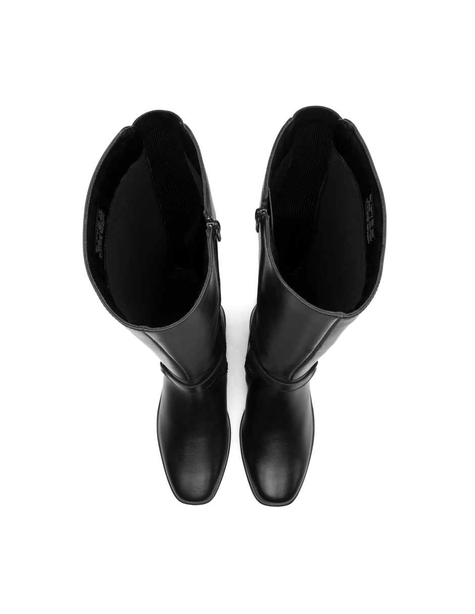 Bota abajo de la rodilla casual de piel para mujer 10