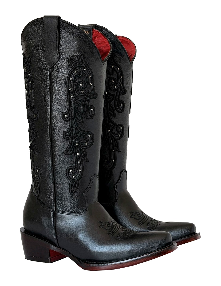 Bota abajo de la rodilla bdp de piel para mujer 5