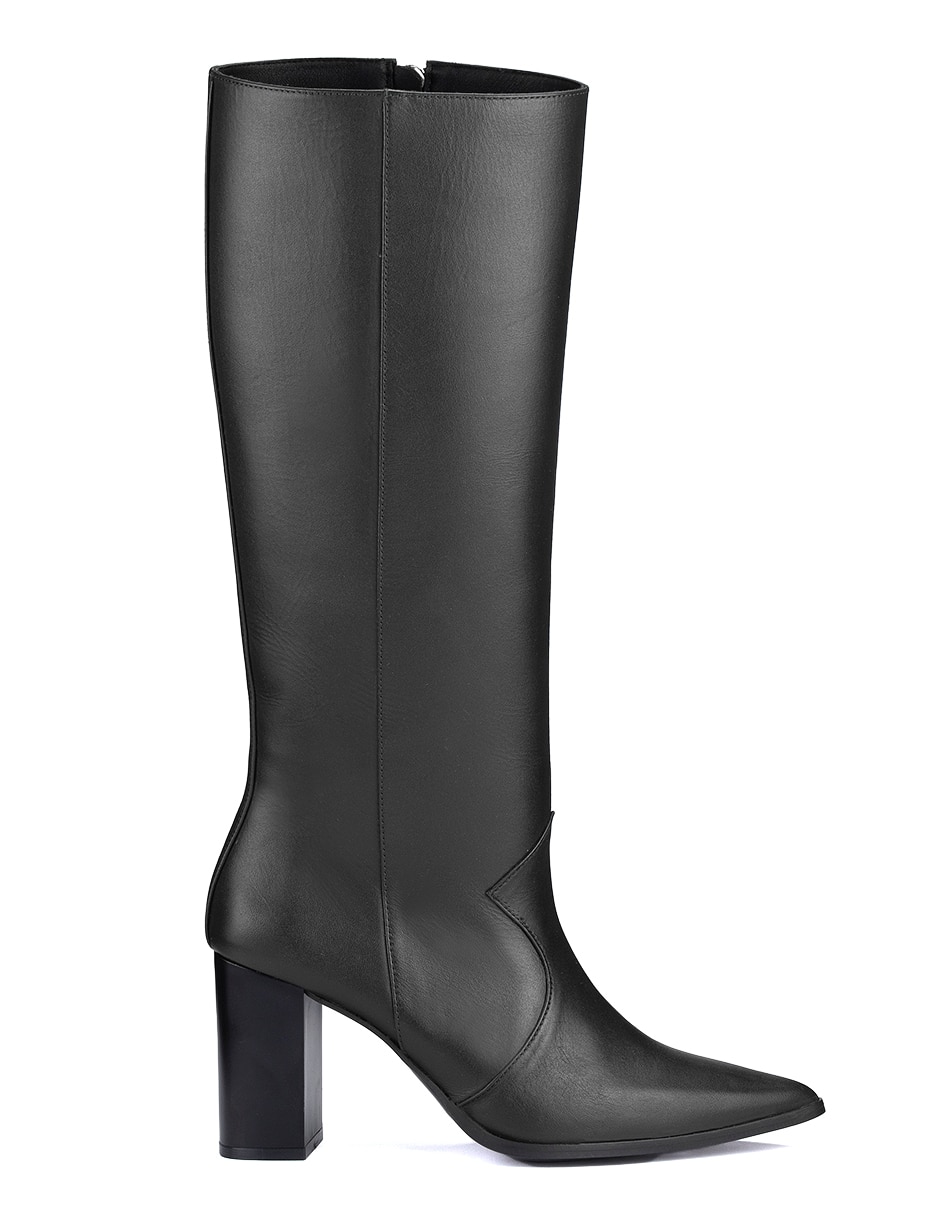 Bota arriba de la rodilla de piel para mujer 5