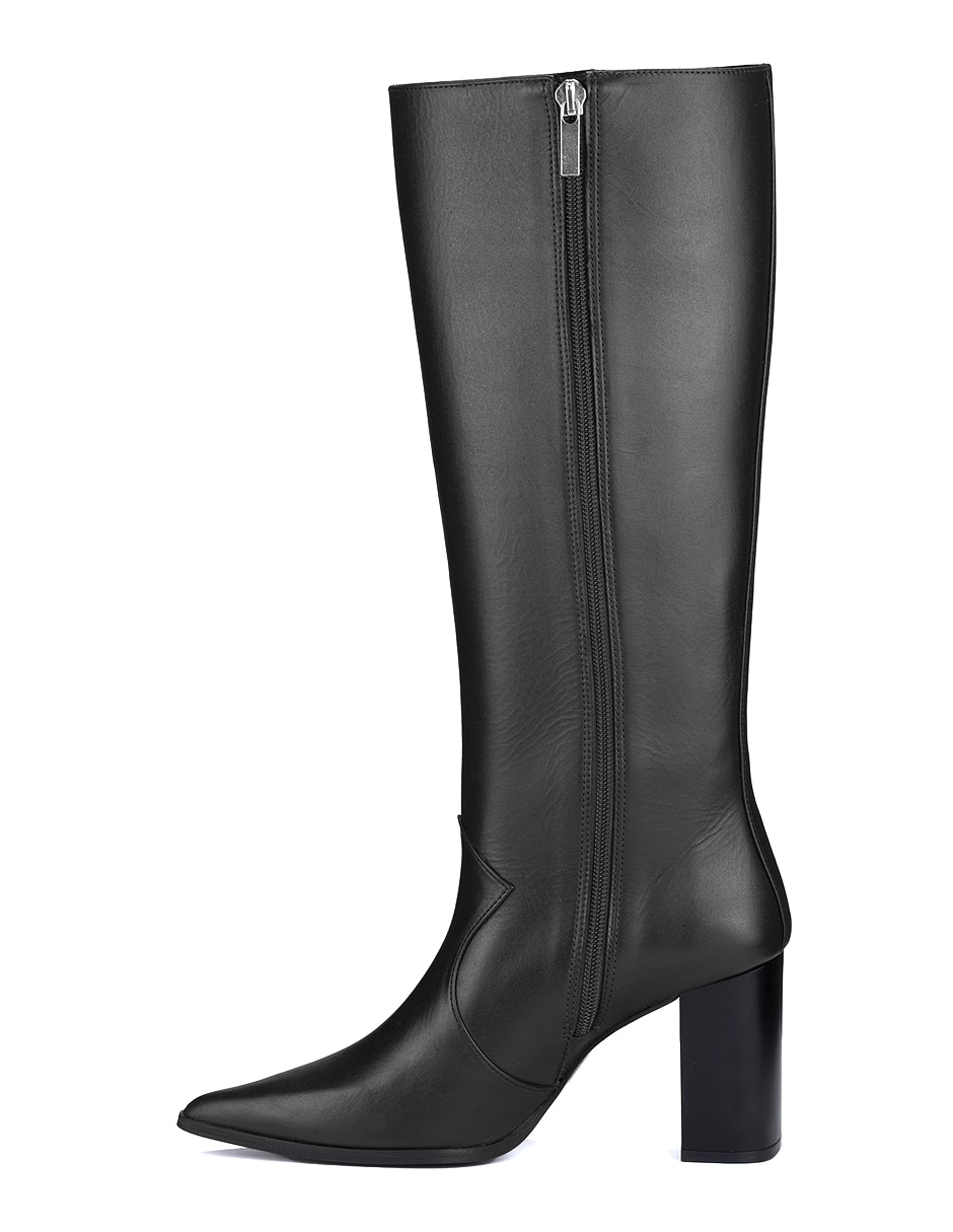 Bota arriba de la rodilla de piel para mujer 2