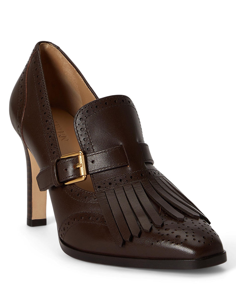 Zapato de tacón de piel para mujer Zapato de tacón de piel para mujer