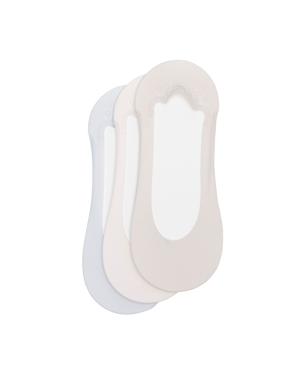 Calcetín invisible de algodón para mujer 3 pares 4