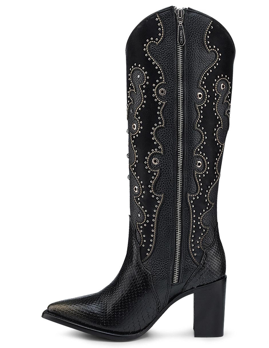 Bota cowboy Abajo de la rodilla de Piel para mujer 4
