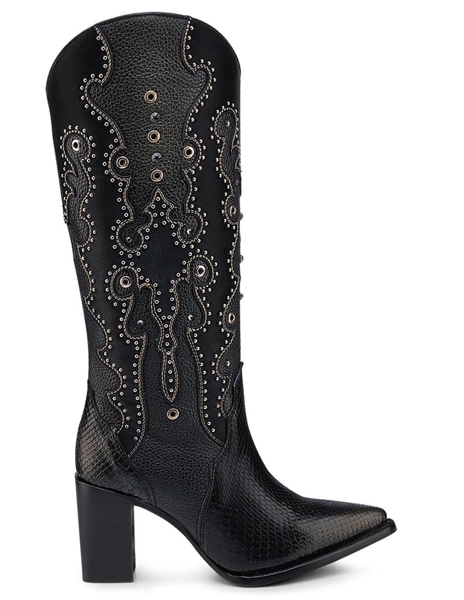 Bota cowboy Abajo de la rodilla de Piel para mujer 3