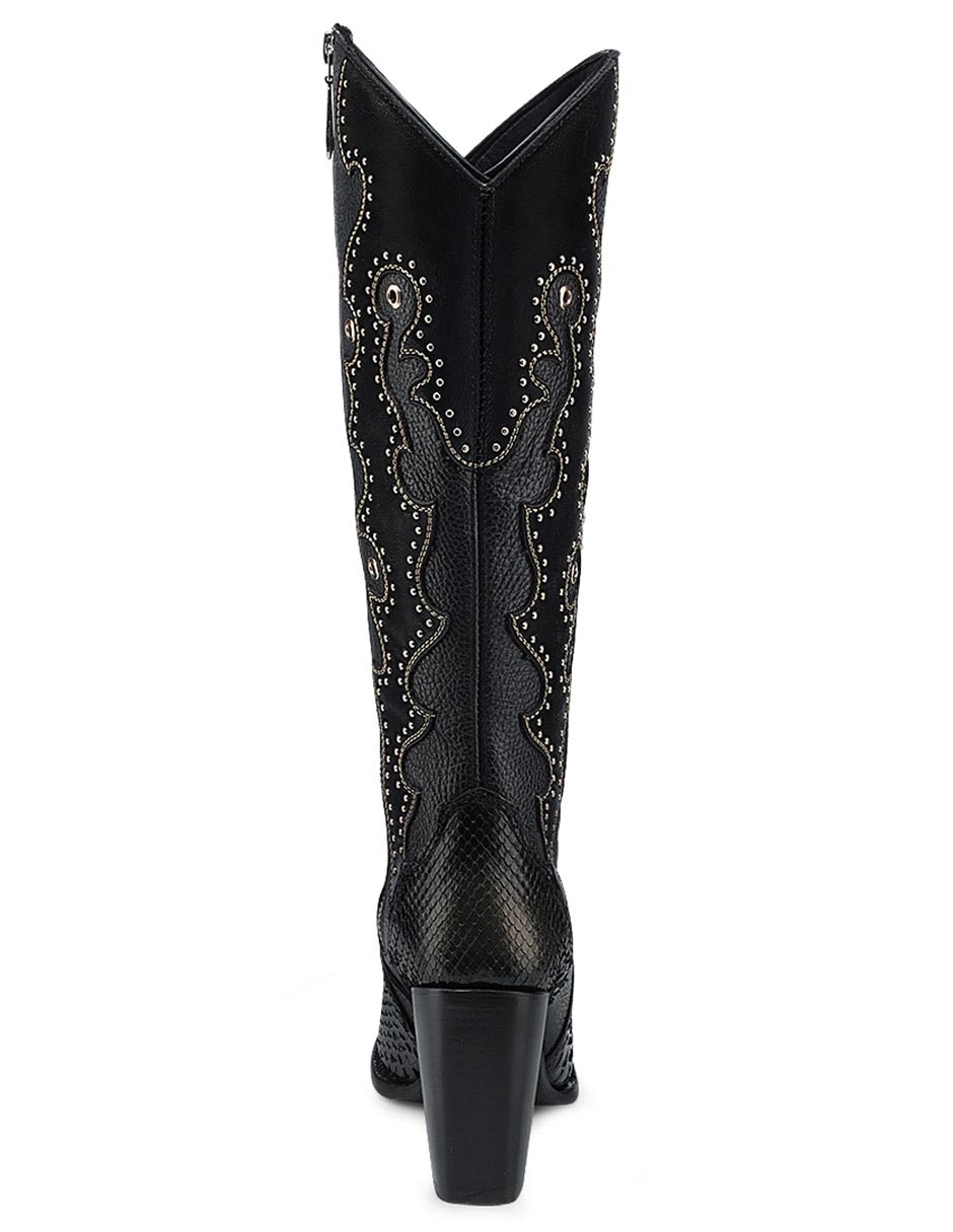 Bota cowboy Abajo de la rodilla de Piel para mujer 6
