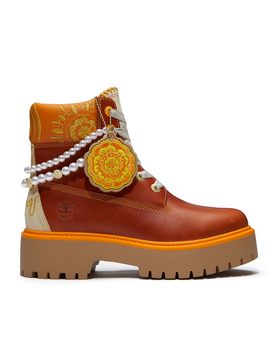 Bota al tobillo de piel para mujer