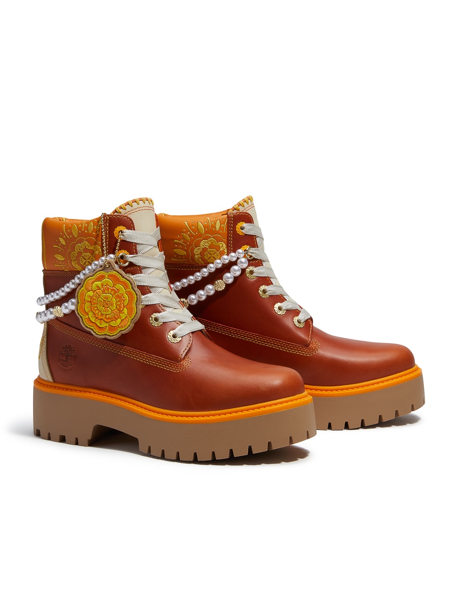 Bota al tobillo de piel para mujer 11