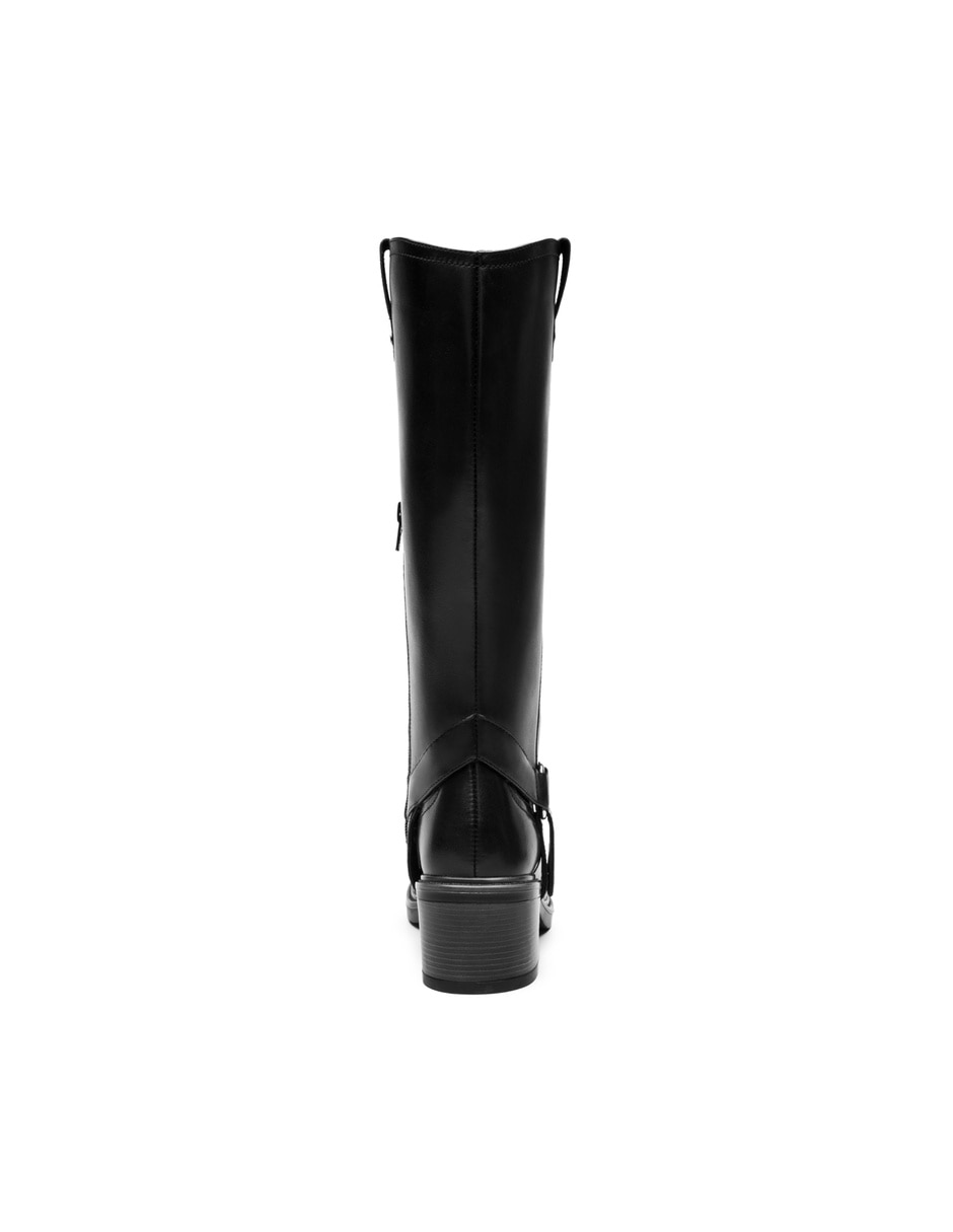 Bota abajo de la rodilla de piel para mujer 2