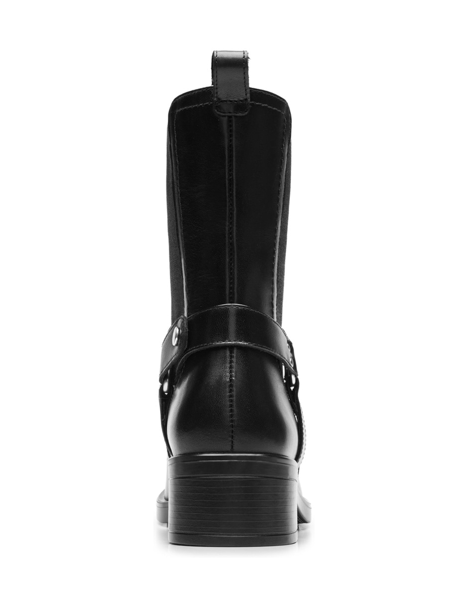 Bota media pierna de piel para mujer 2