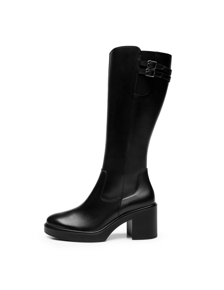Bota abajo de la rodilla de piel para mujer Bota abajo de la rodilla de piel para mujer
