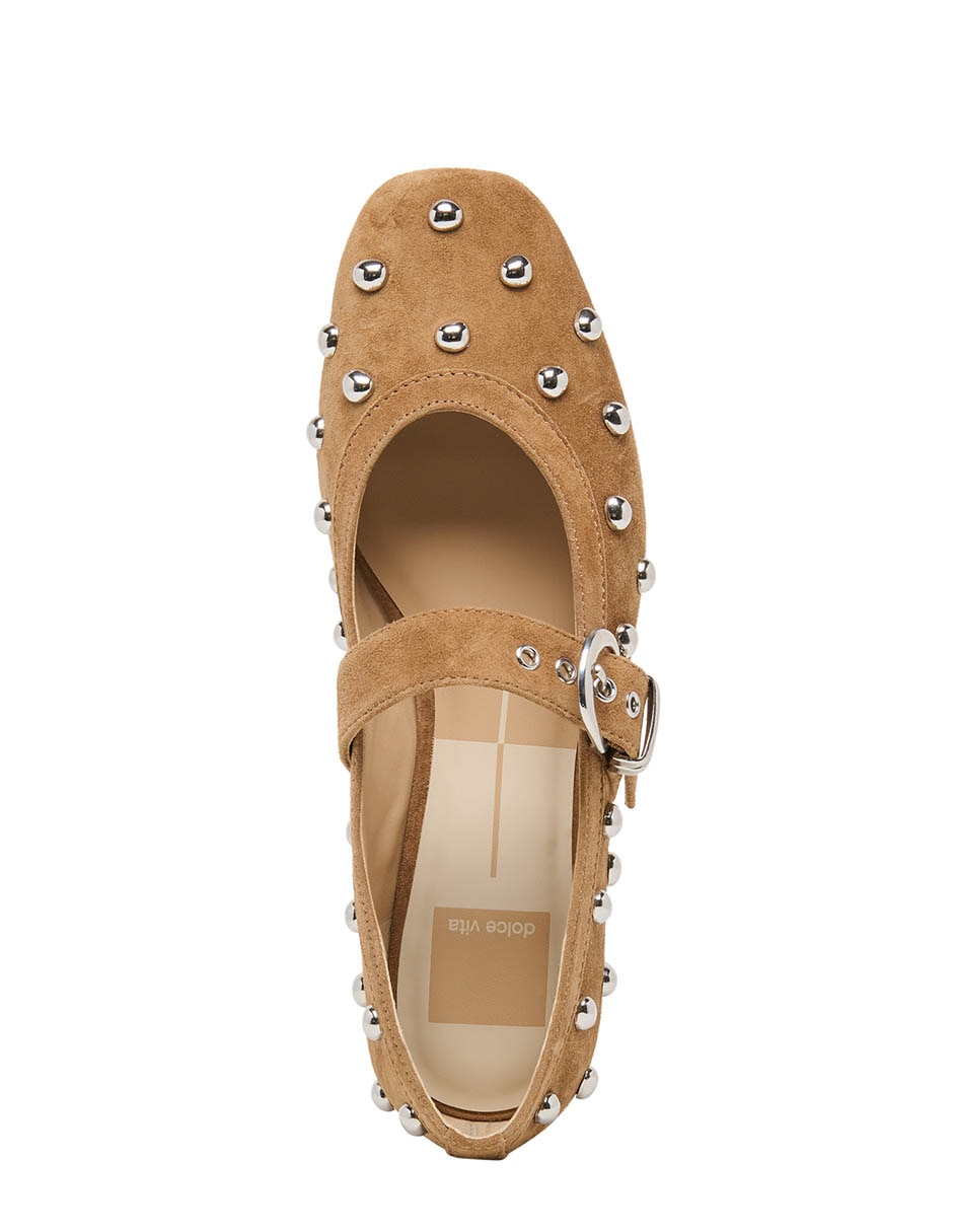 Balerinas Brila Stud de gamuza para mujer 8