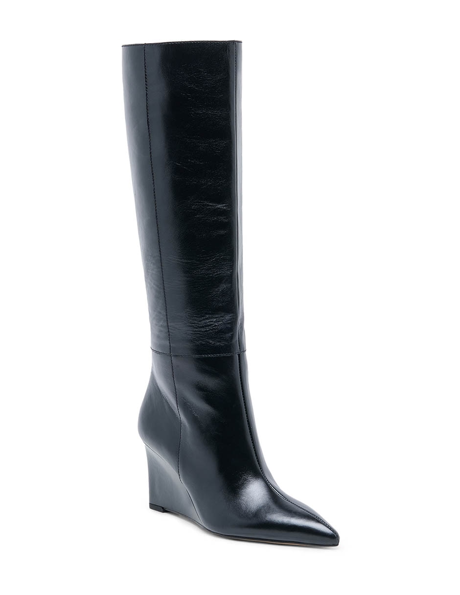 Bota abajo de la rodilla de piel para mujer 2