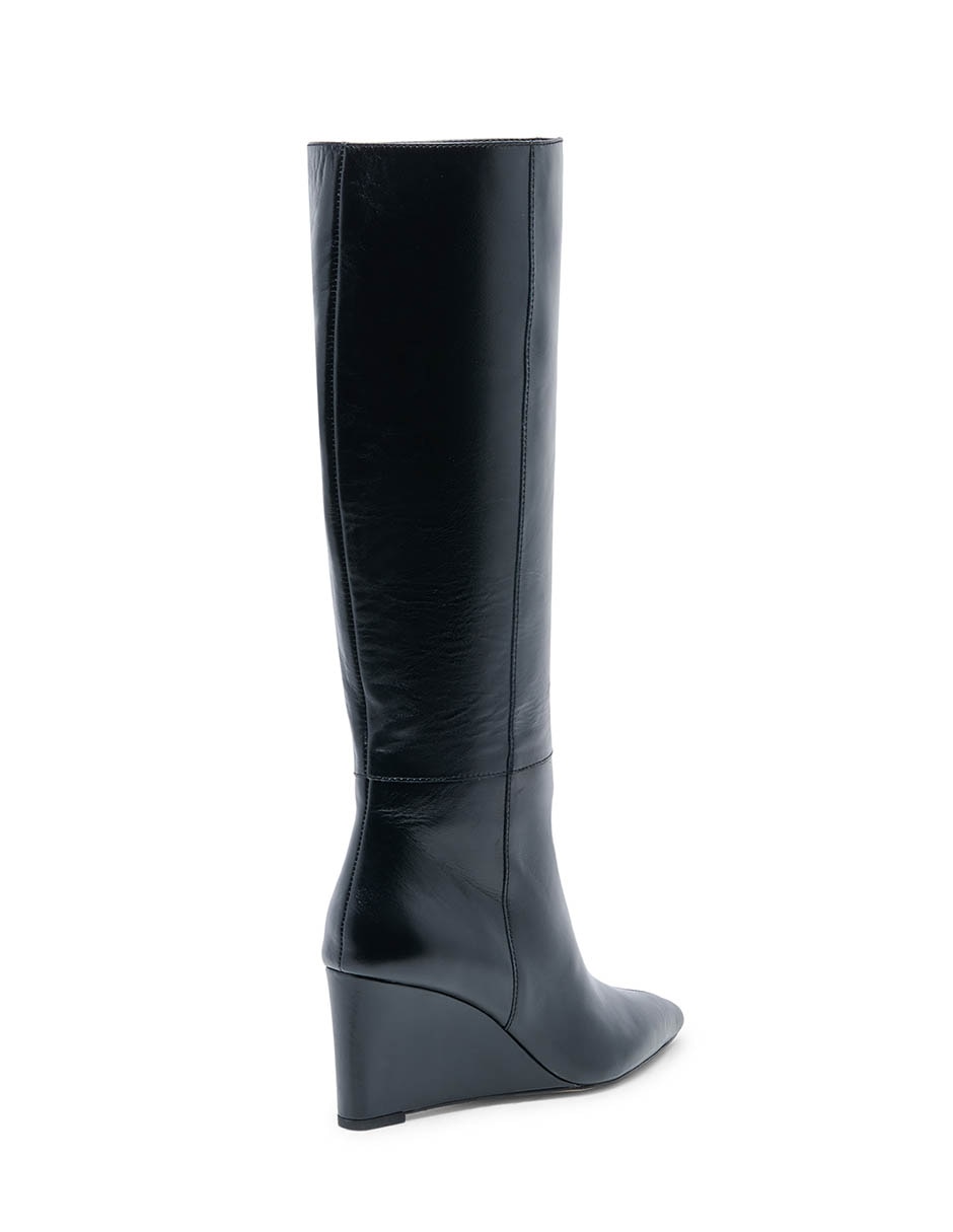 Bota abajo de la rodilla de piel para mujer 5