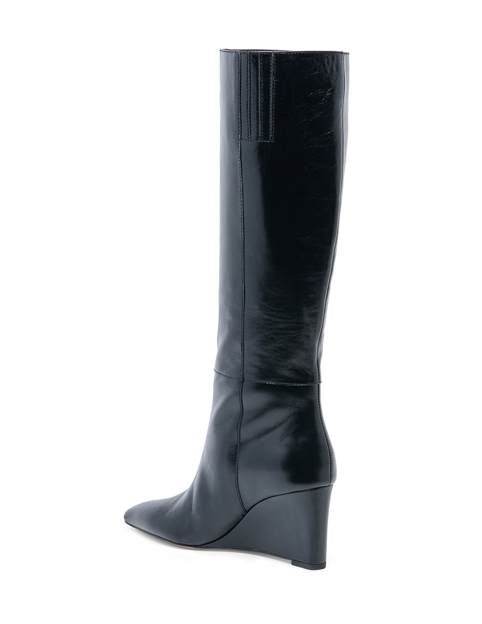 Bota abajo de la rodilla de piel para mujer 6