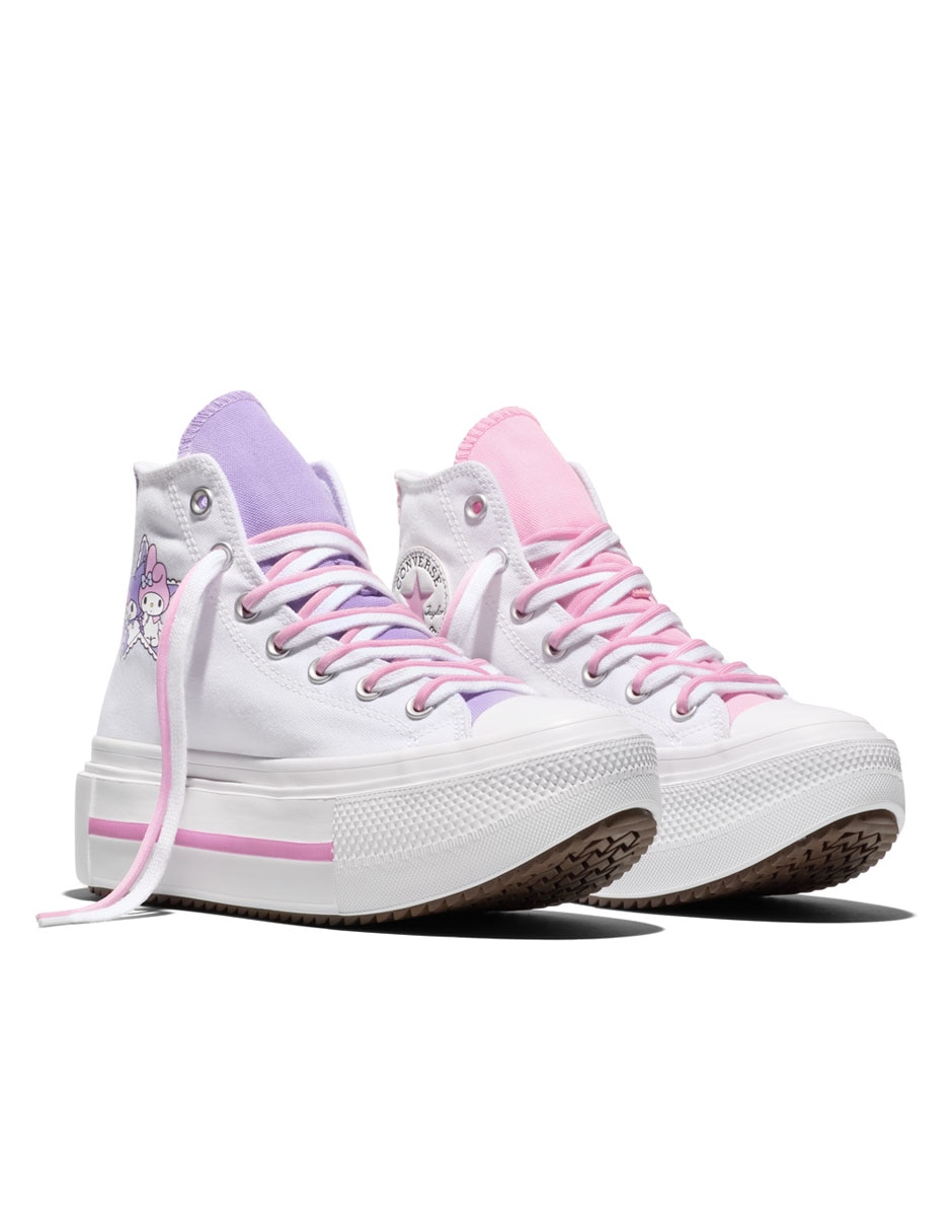 Tenis ctas lift double stack hi hello kitty and friends para mujer 2