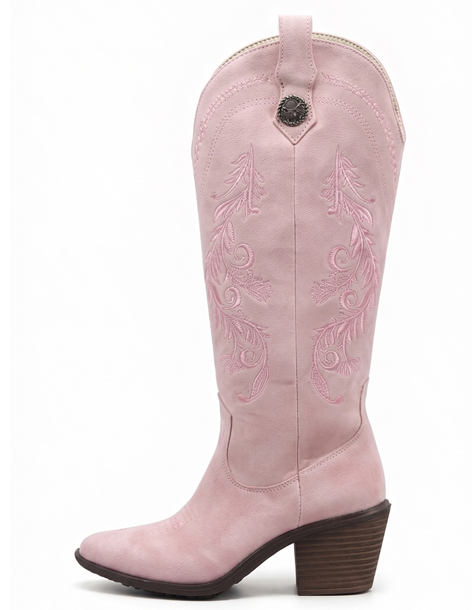 Bota cowboy rodilla para mujer