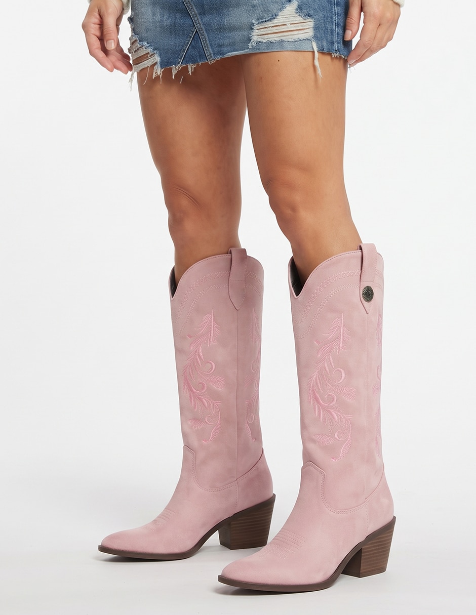Bota cowboy rodilla para mujer 10
