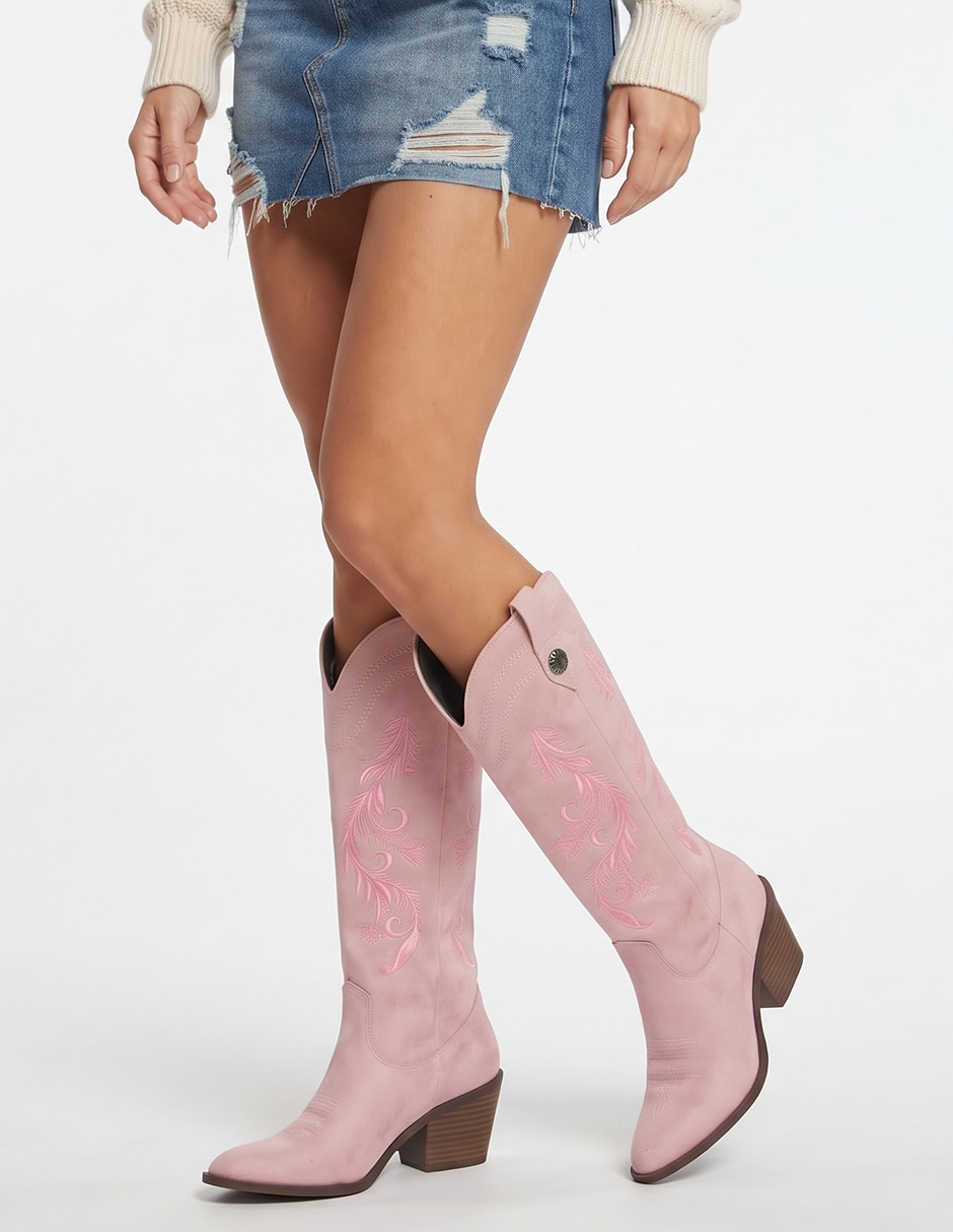 Bota cowboy rodilla para mujer 6