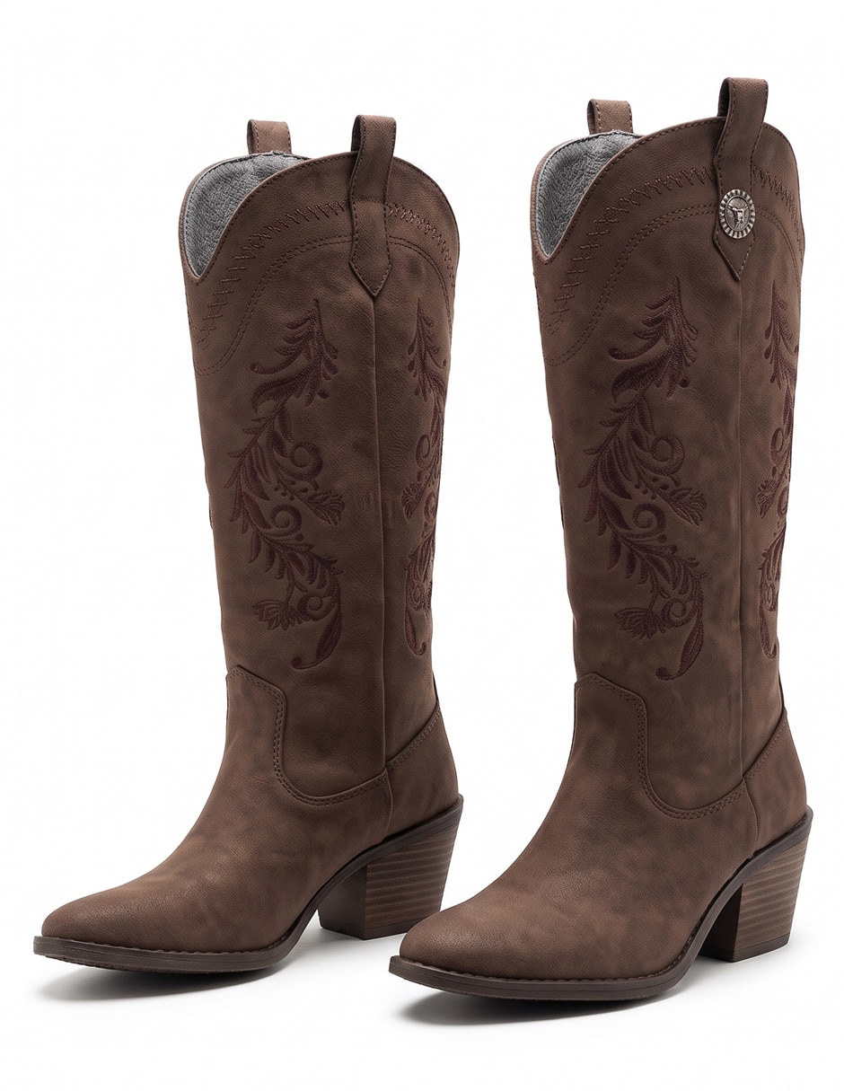 Bota cowboy rodilla para mujer 9