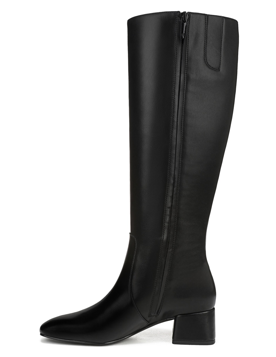 Bota abajo de la rodilla porter de piel para mujer 4