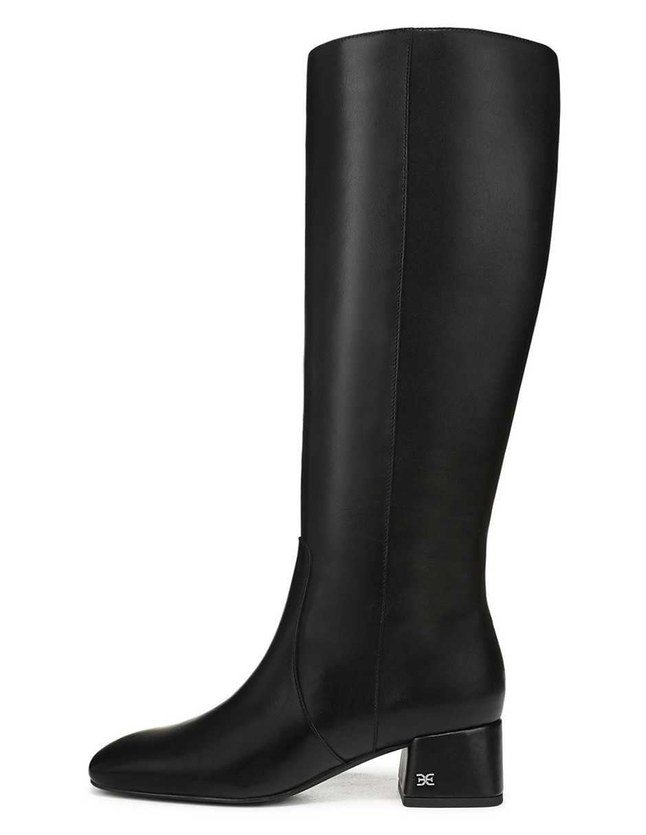 Bota abajo de la rodilla porter de piel para mujer