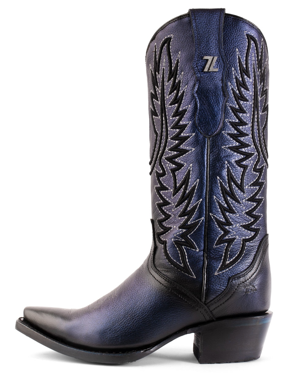 Bota cowboy media pierna vaquera 3008 de piel para mujer Bota cowboy media pierna vaquera 3008 de piel para mujer