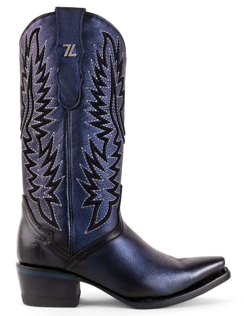 Bota cowboy media pierna vaquera 3008 de piel para mujer 5
