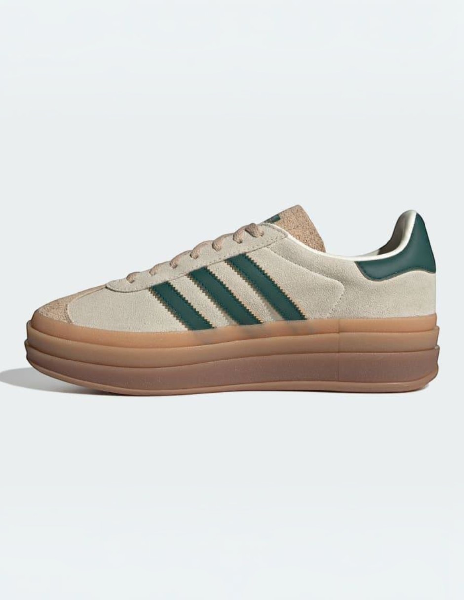 Tenis gazelle bold beige para mujer 6