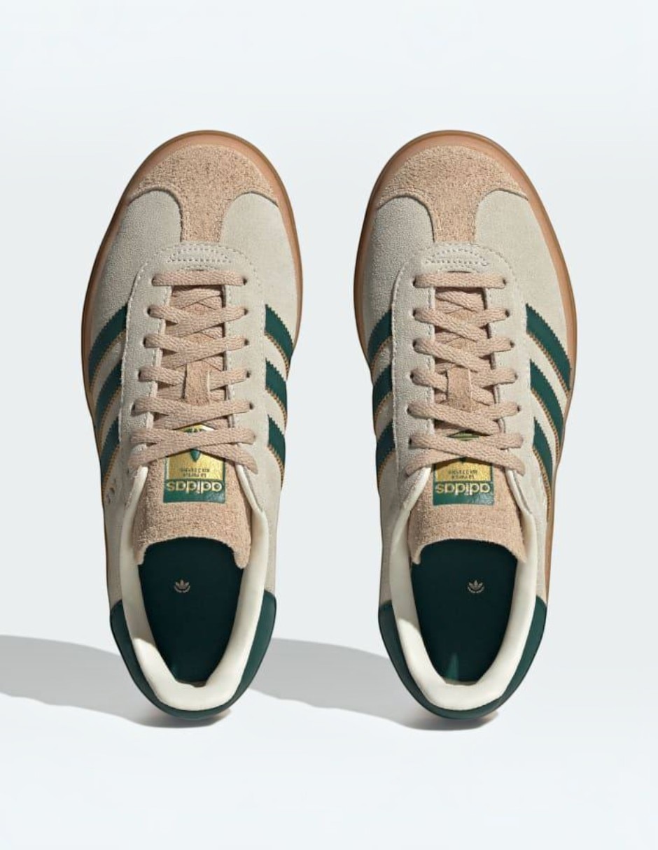 Tenis gazelle bold beige para mujer 7
