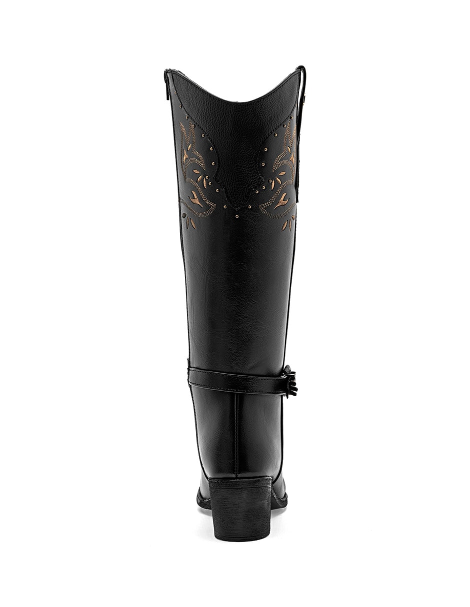 Bota cowboy media pierna para mujer 3