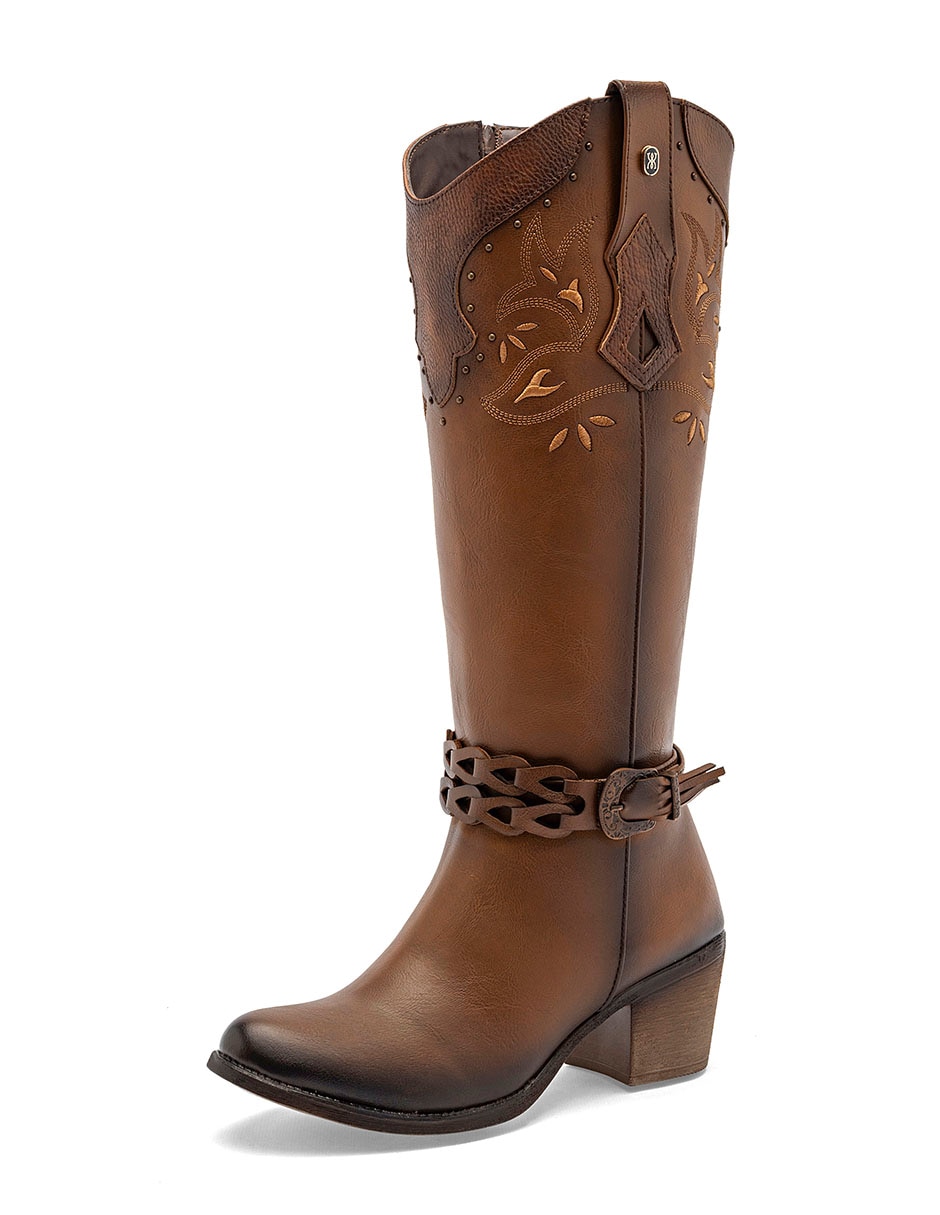 Bota cowboy media pierna para mujer 4