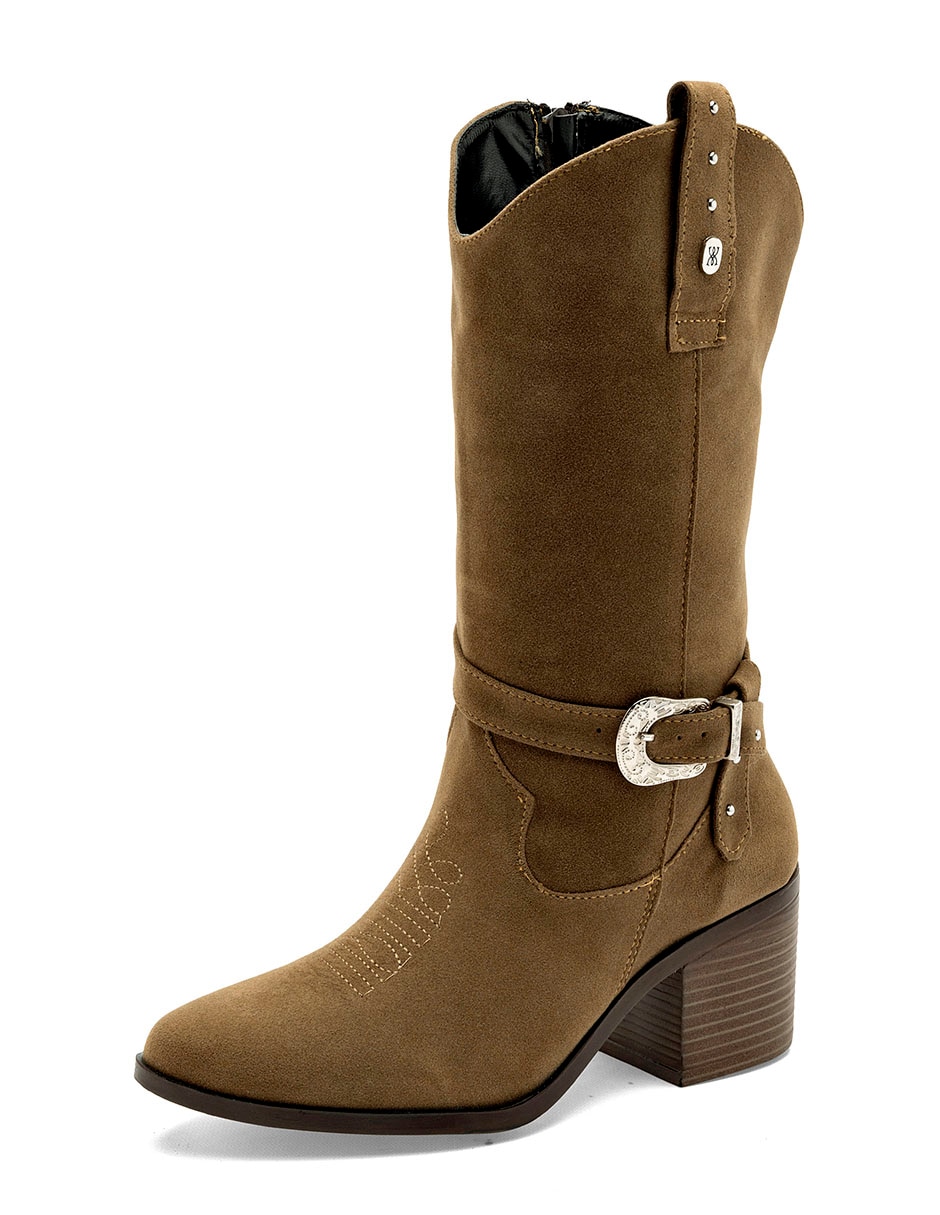 Bota cowboy media pierna para mujer 4