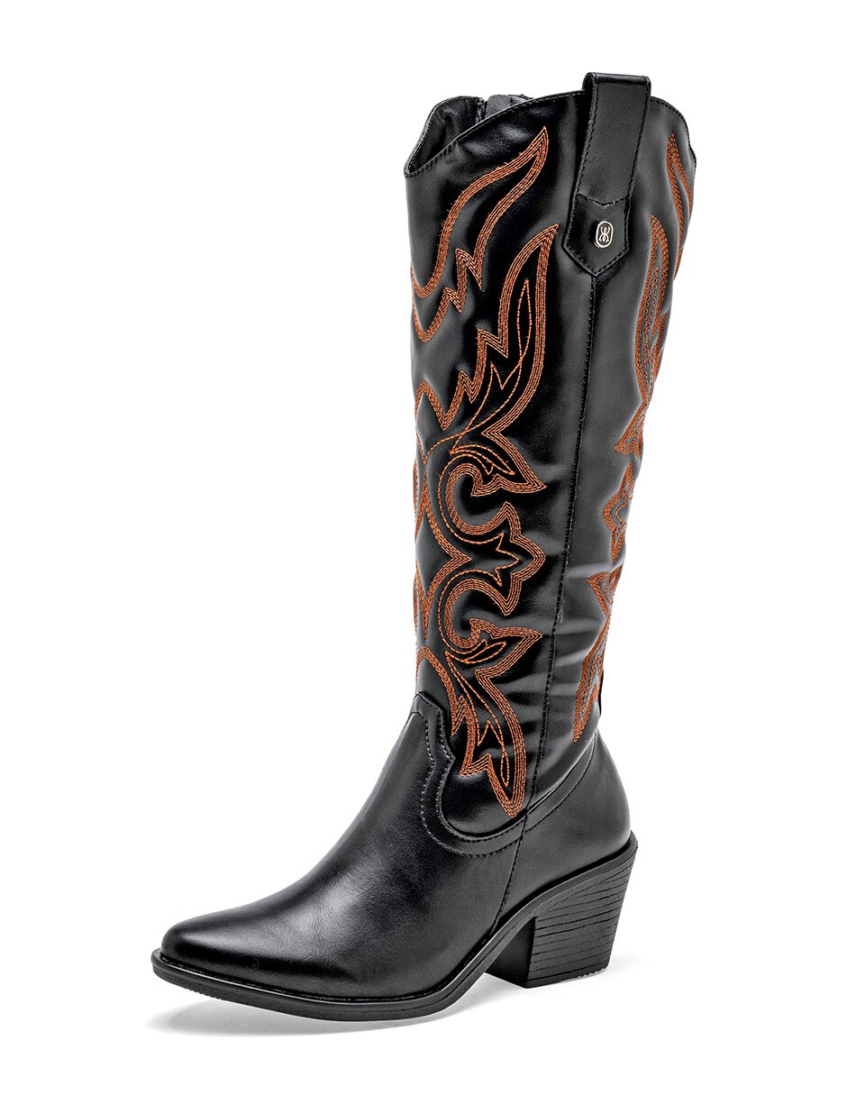 Bota cowboy media pierna para mujer 5