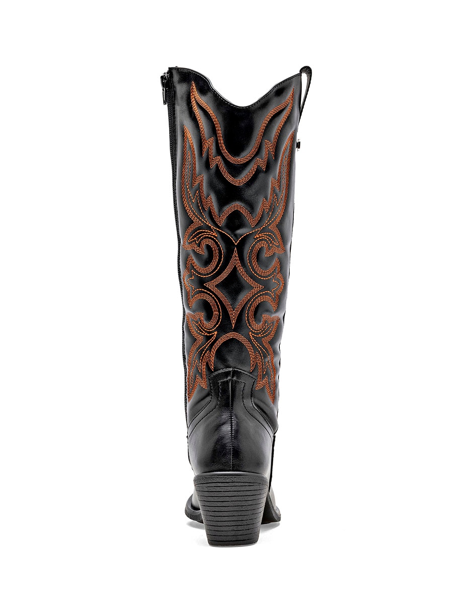 Bota cowboy media pierna para mujer 3