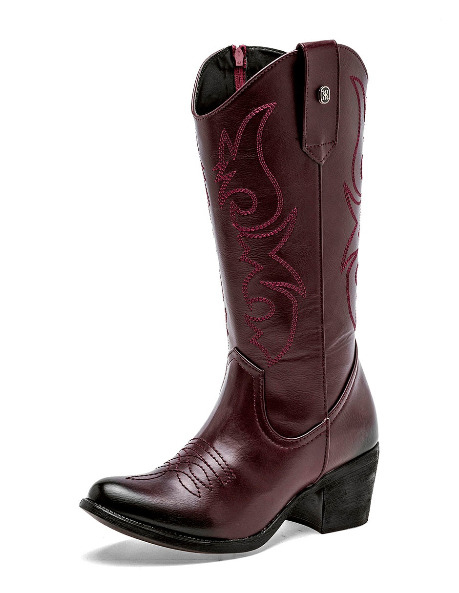 Bota cowboy media pierna para mujer 5