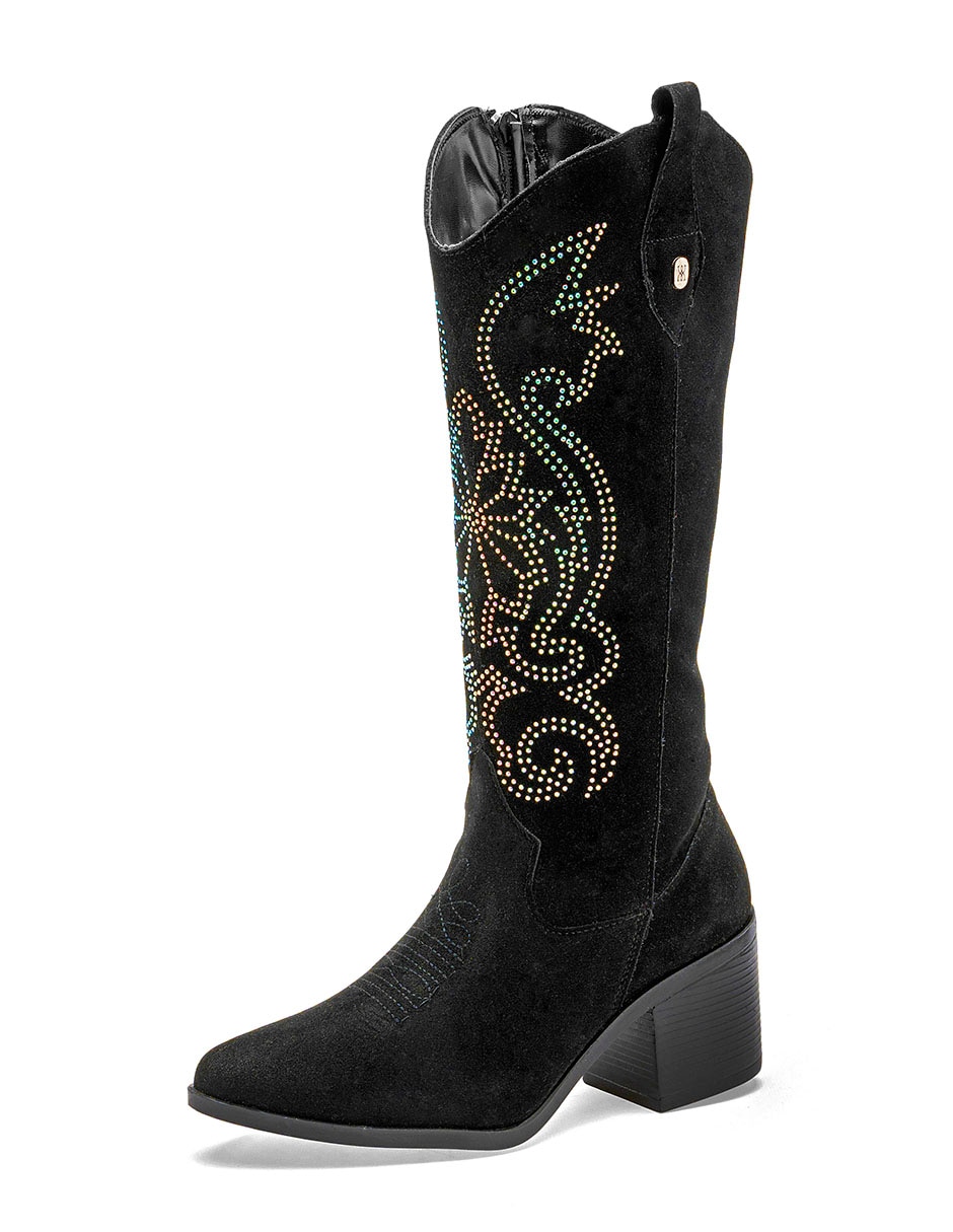 Bota cowboy media pierna para mujer 4