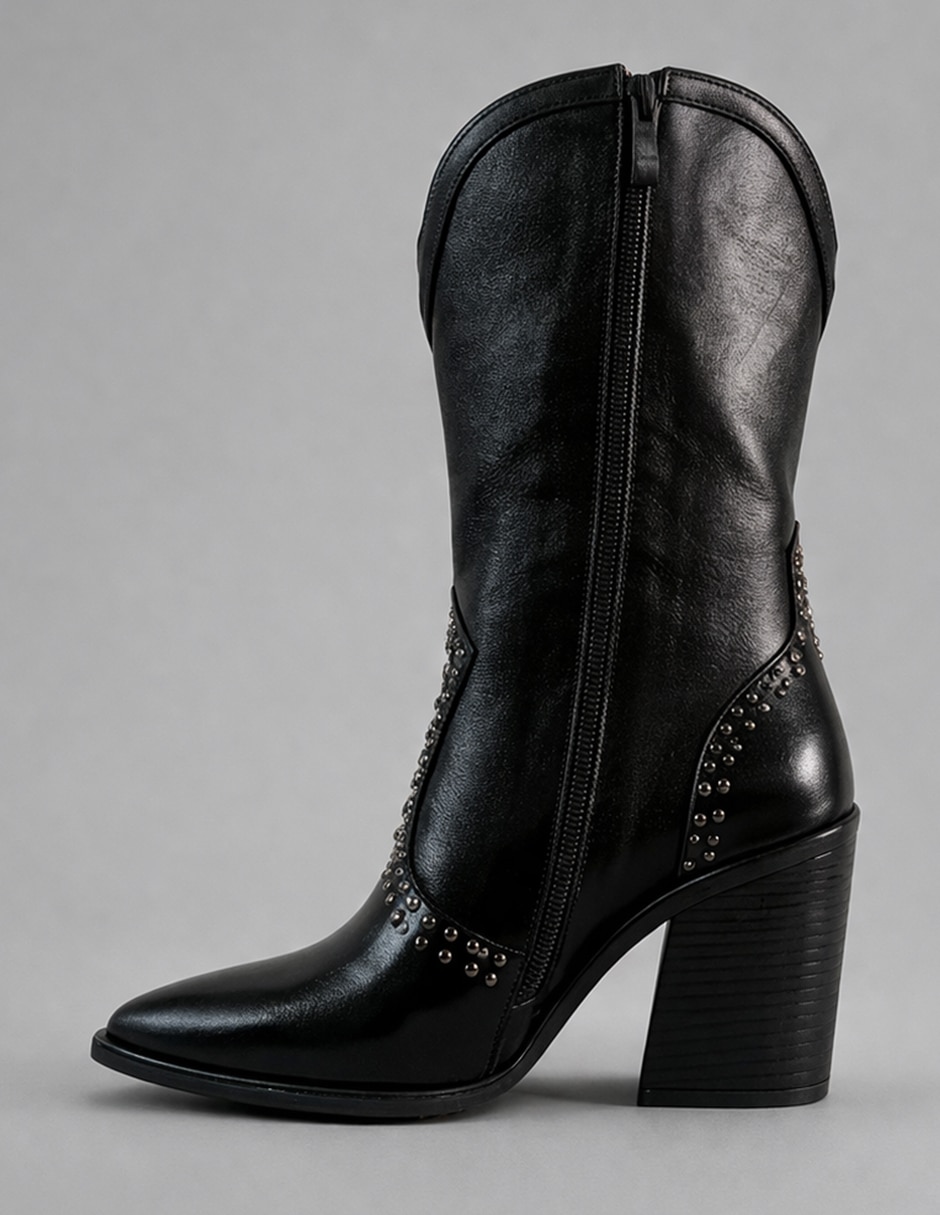 Bota Media pierna de Piel para mujer 6
