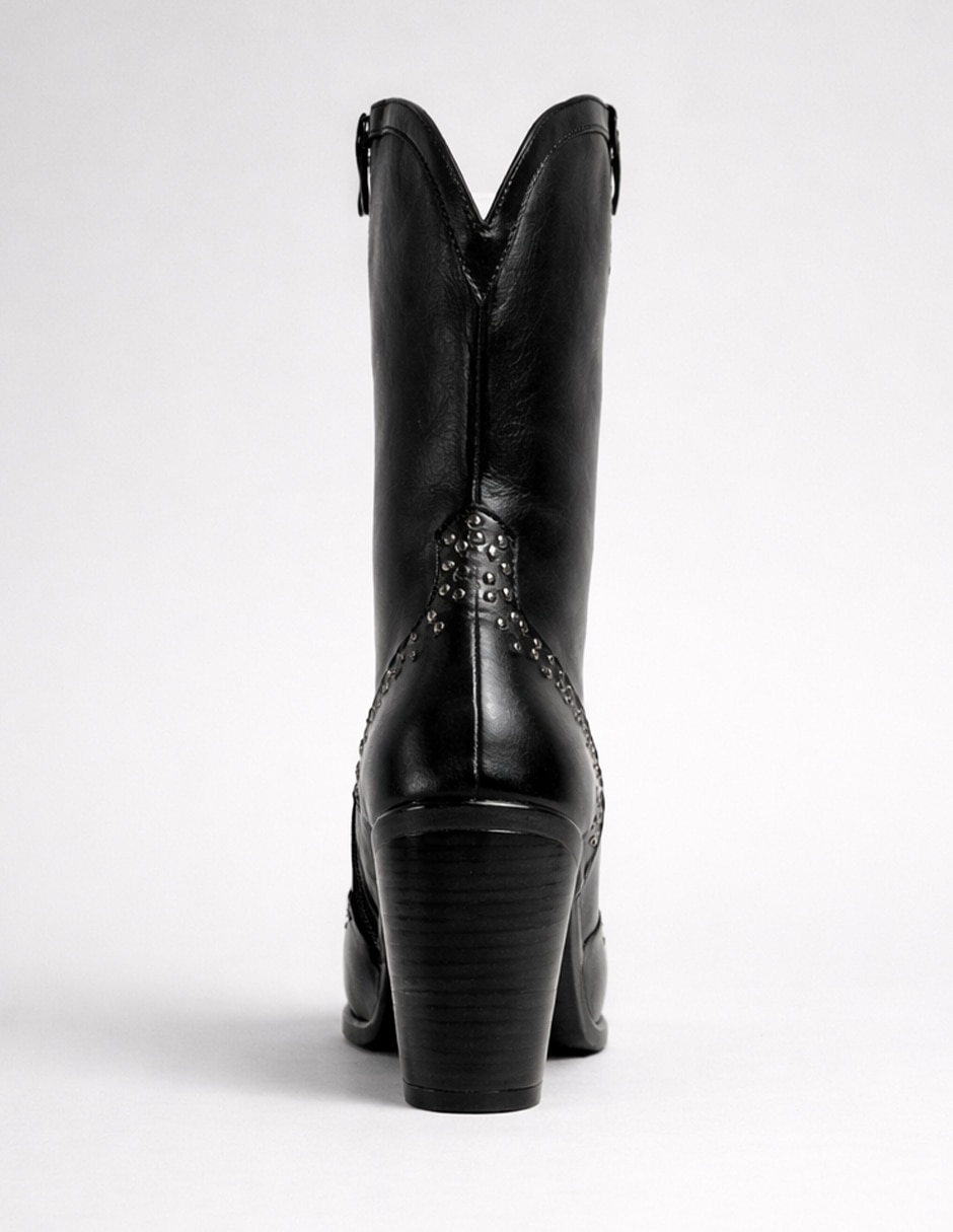 Bota Media pierna de Piel para mujer 4