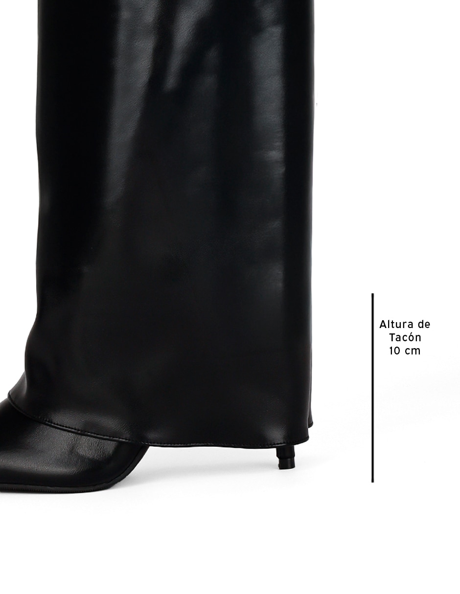 Bota abajo de la rodilla de piel para mujer