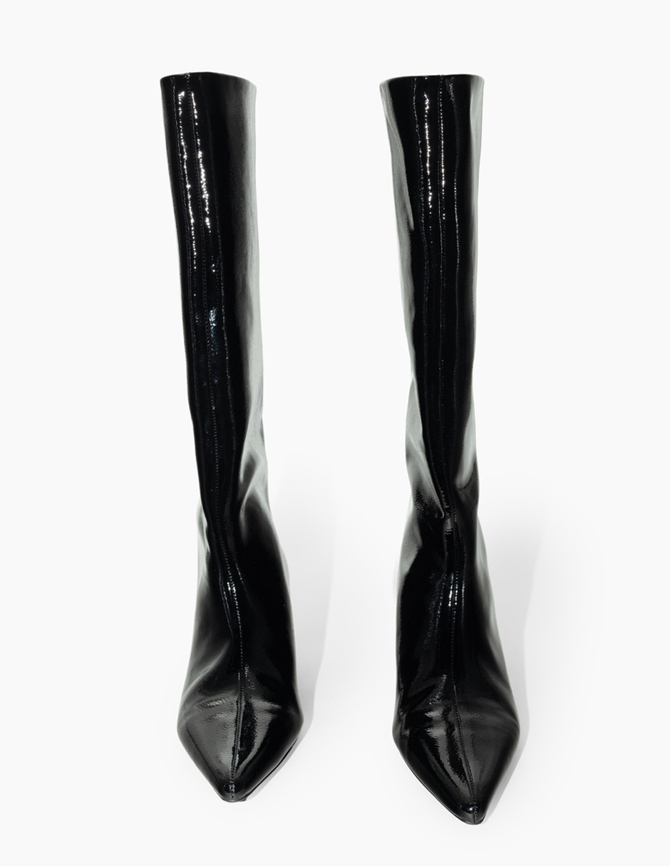 Bota abajo de la rodilla Dramatic Chic de piel para mujer 3