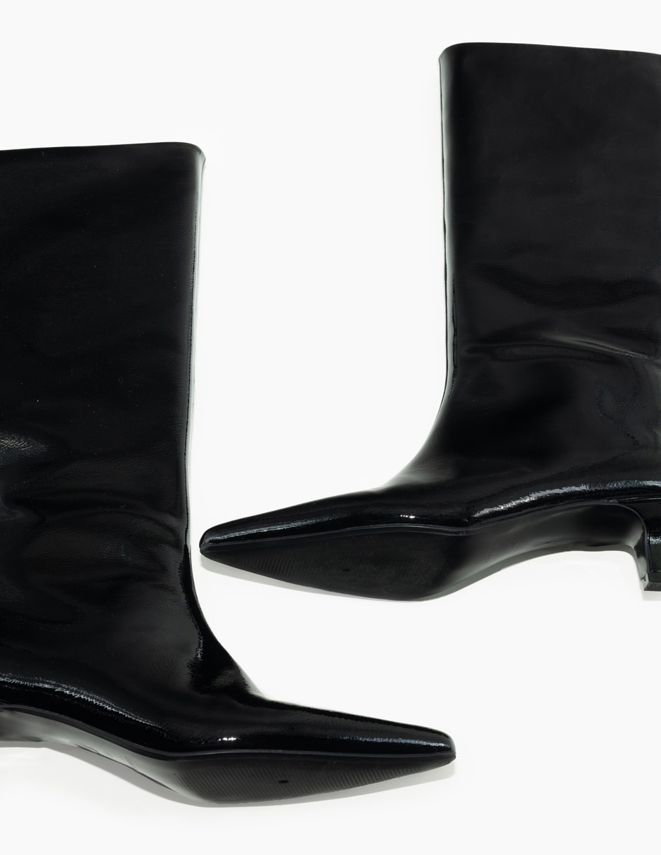 Bota abajo de la rodilla Dramatic Chic de piel para mujer 2