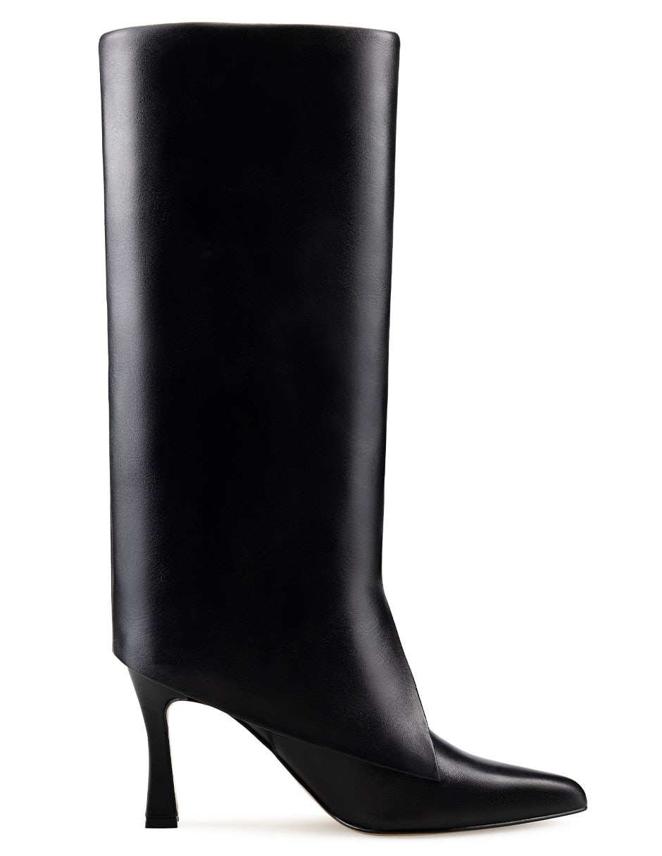 Bota abajo de la rodilla de piel para mujer 4